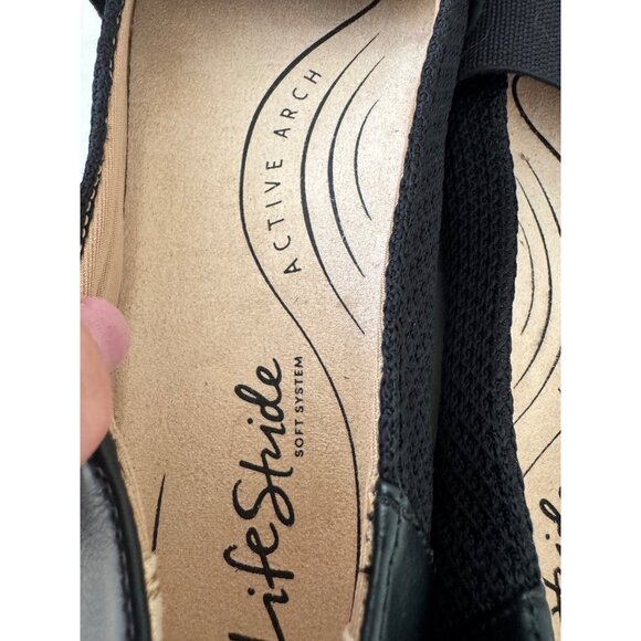 Lifestride Noami Pump Black Size 8 M Flat Loafers NWOB Active Arch Support NWOB - Picture 3 of 9